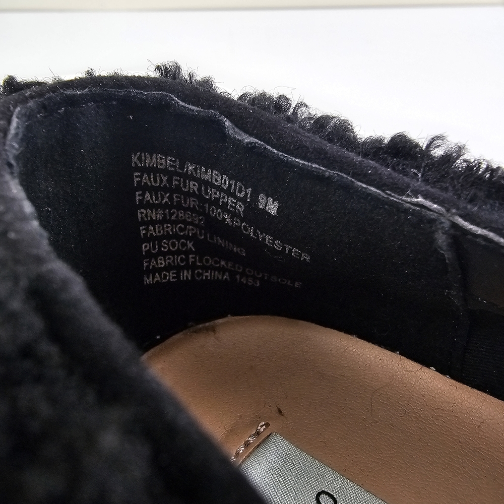 Steven New York Women's Black Kimber Faux Shearling Slip-On Sneaker Sz 9 - Picture 7 of 7